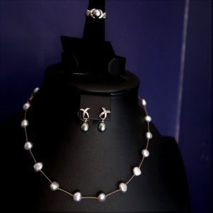 Honora Pearl Set - Ring, Earrings & Necklace